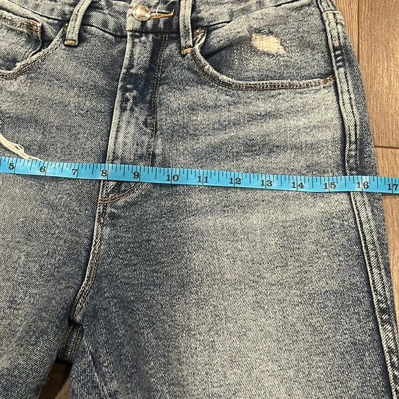 [6/28]Good American Good Curve Blue 330 Distressed Skinny High Rise Fringe Jeans - Picture 6 of 10